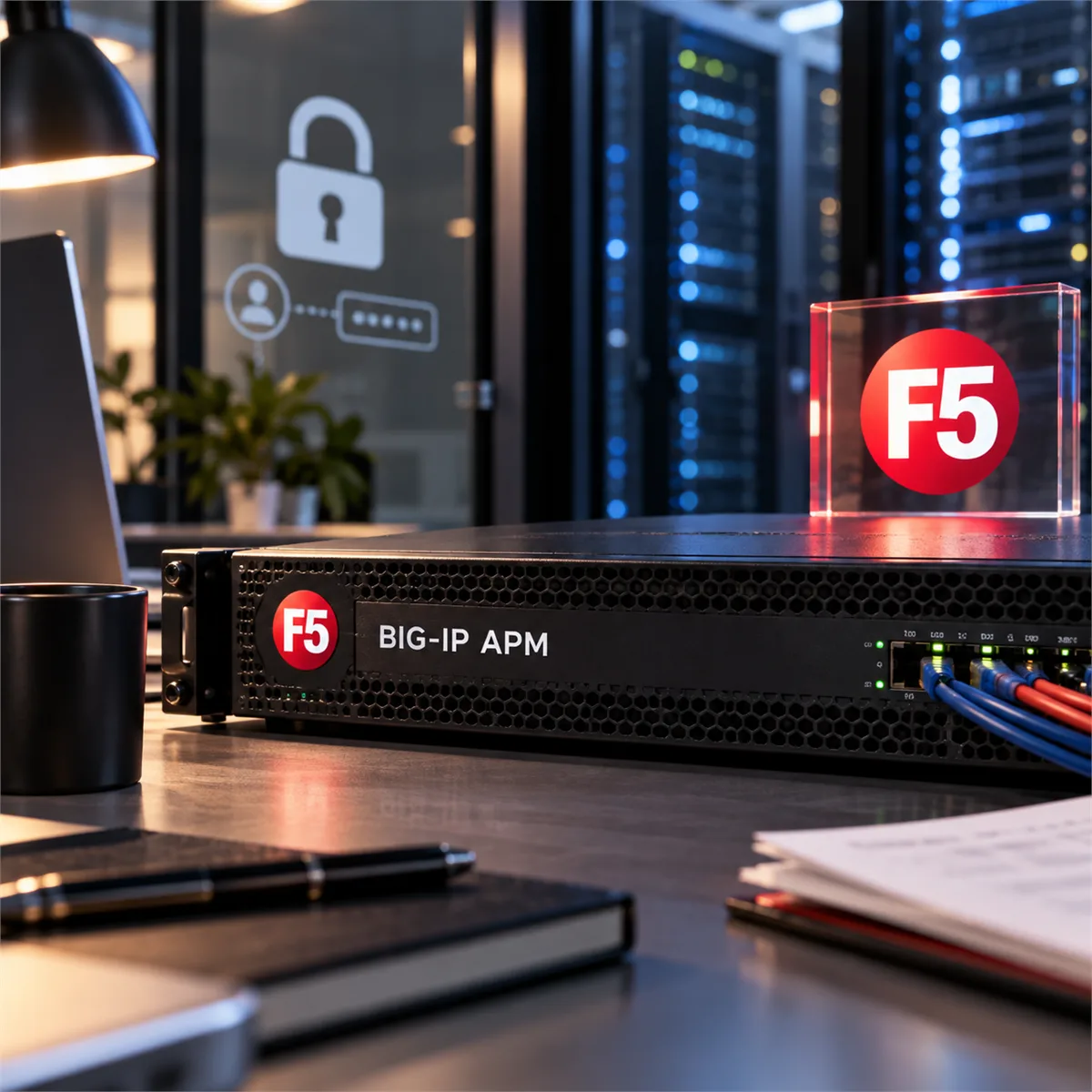 Editorial image of an F5 BIG-IP remote access appliance under review for an exploited vulnerability.