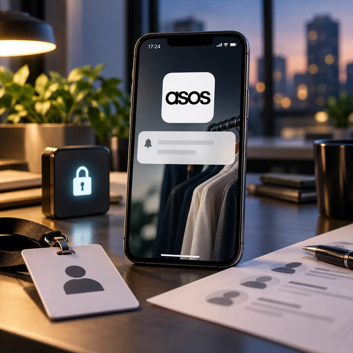 Editorial image of a business owner reviewing customer notification platform access, audit logs, and vendor controls after an unauthorized app alert.