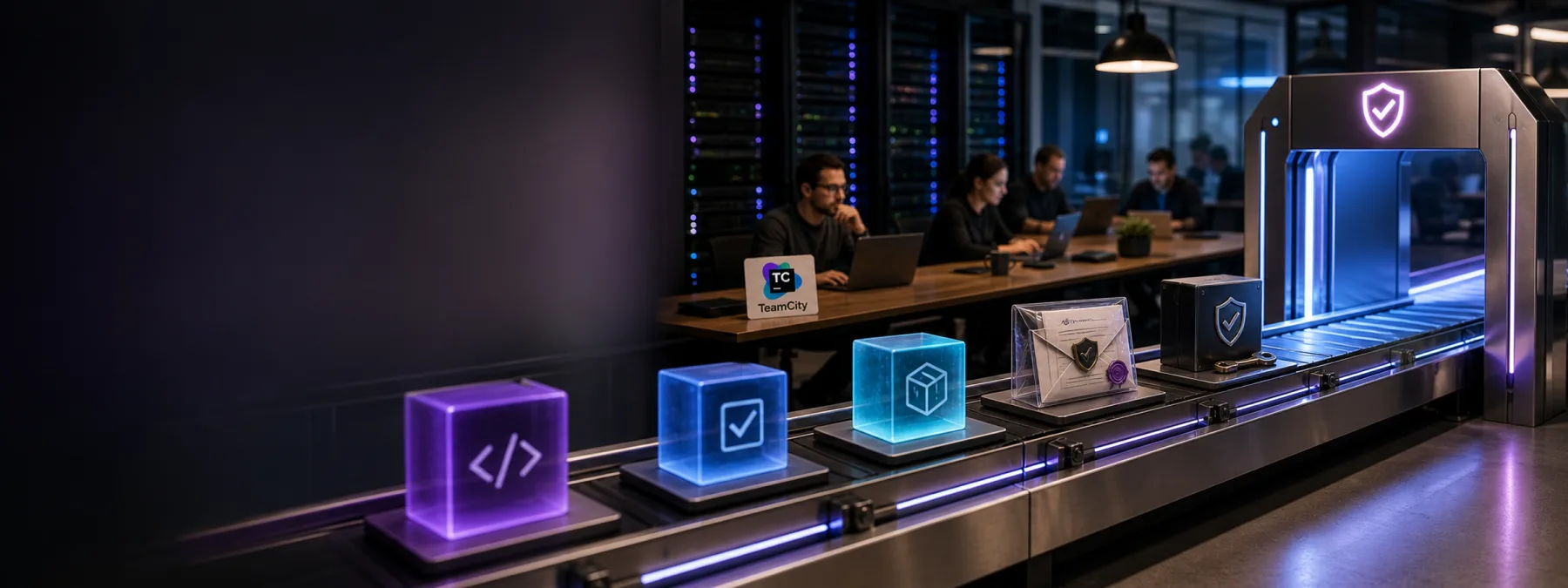 Editorial image about TeamCity patching, CI/CD pipeline security, and software vendor evidence.