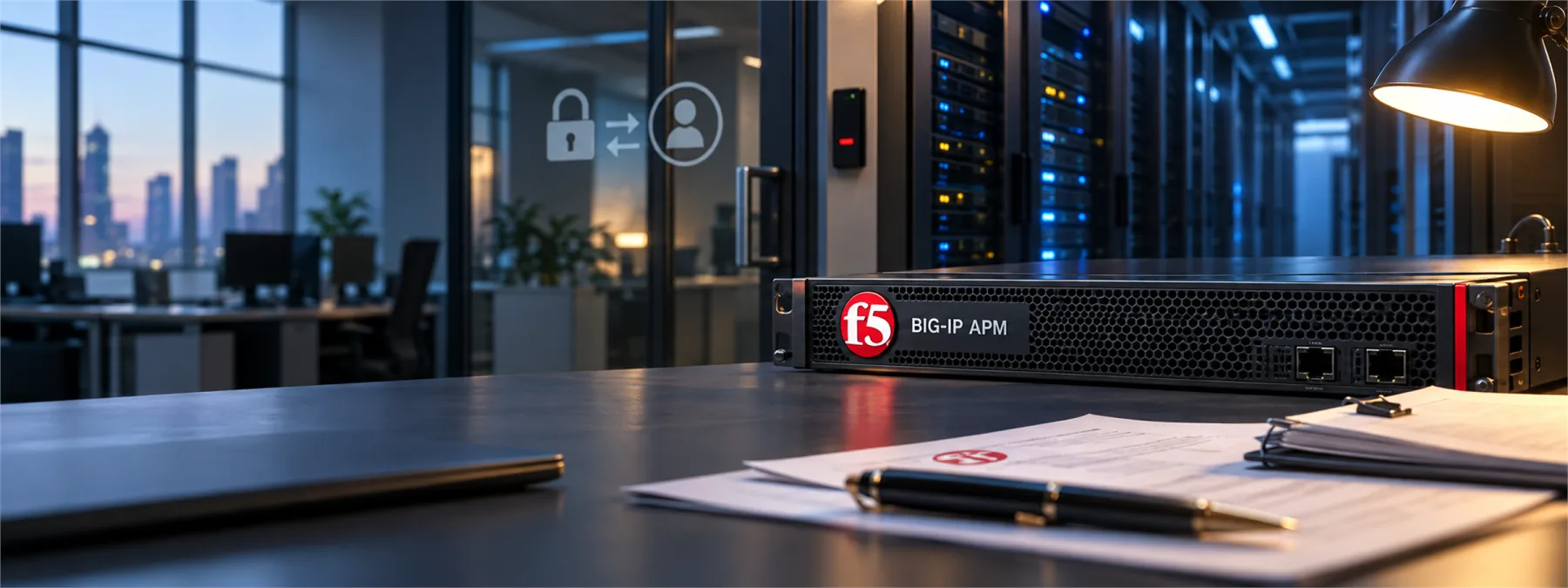 Editorial image of an F5 BIG-IP remote access appliance under review for an exploited vulnerability.