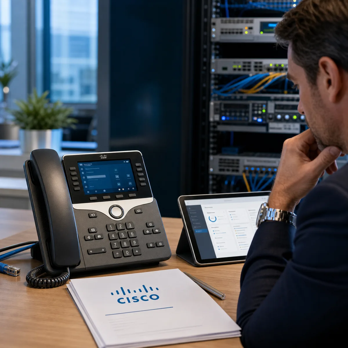 Business phone system and Cisco-style communications infrastructure under review with patch evidence and exposure signals