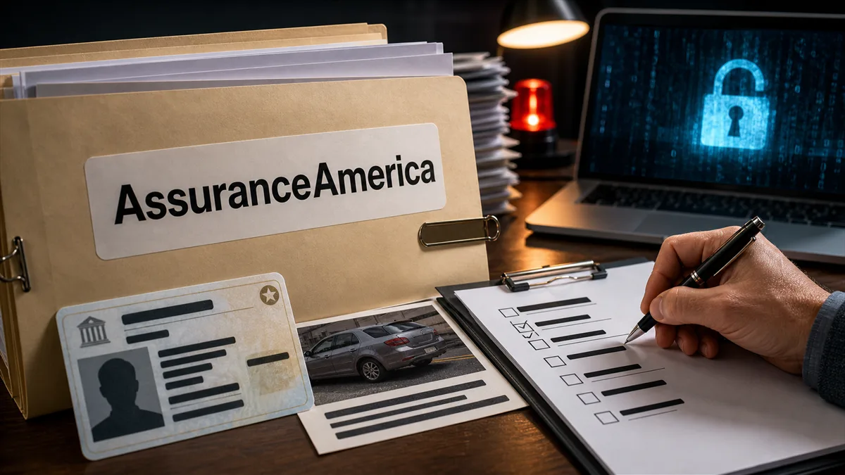 Editorial image about the AssuranceAmerica data breach, driver-license records, insurance files, and vendor data review for business owners