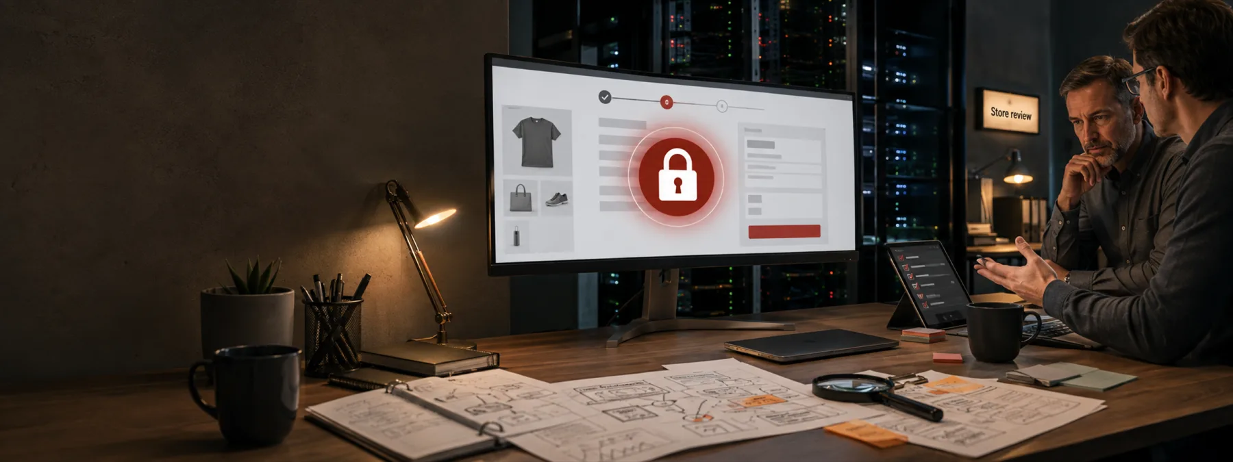 Editorial image of an ecommerce store security review after a Magento and Adobe Commerce zero-day