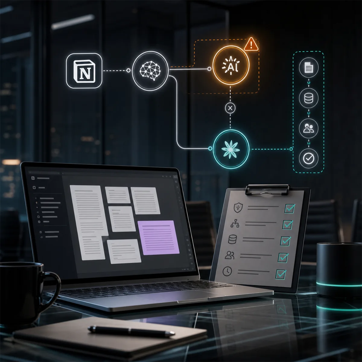 A business team reviews an AI workflow fallback plan after a SaaS model provider disruption.