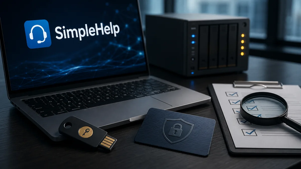 Editorial image of remote support access being reviewed for SimpleHelp RMM risk.