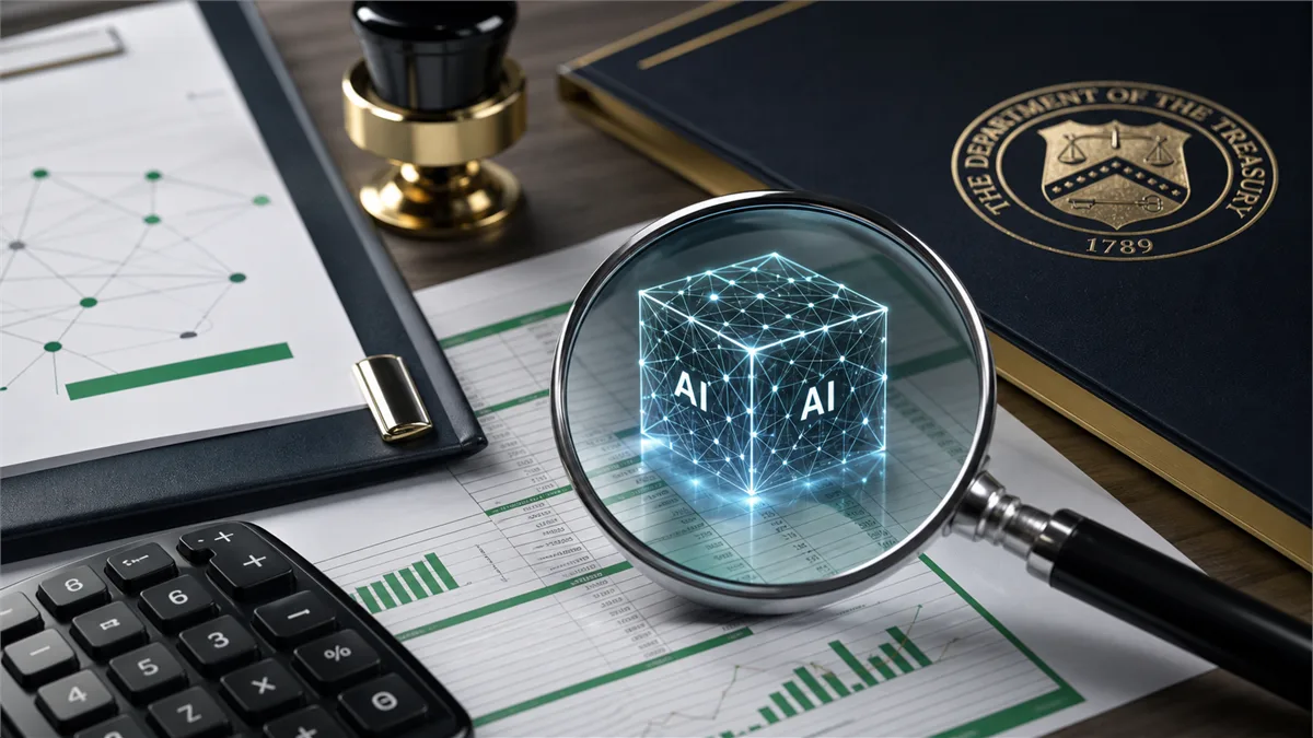Editorial image about AI spending review, budget evidence, vendor accountability, and business technology planning.