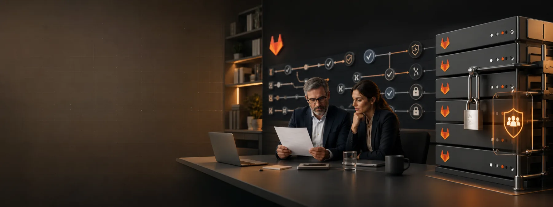 Business owner reviewing GitLab repository ownership and CI/CD security