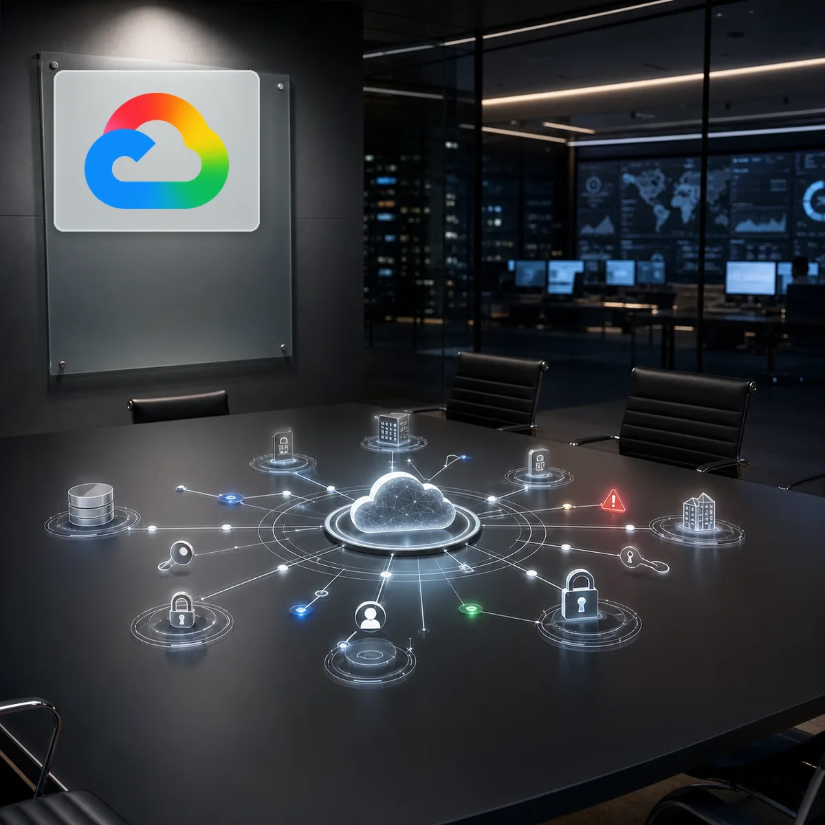 Editorial image about AI threat defense, business security review, and AI governance.