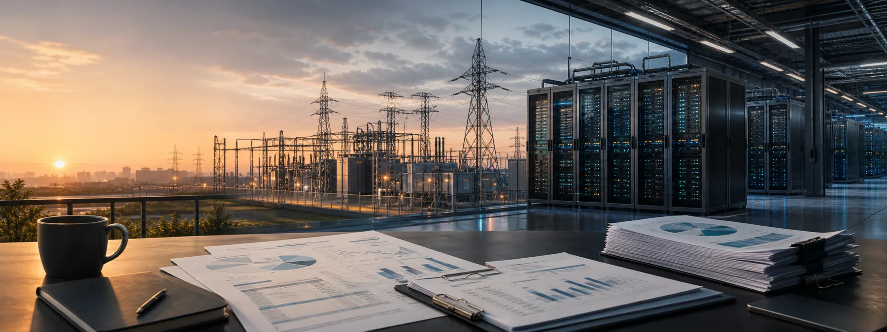 Business owner reviewing AI data center power, cloud cost, and infrastructure dependency assumptions.